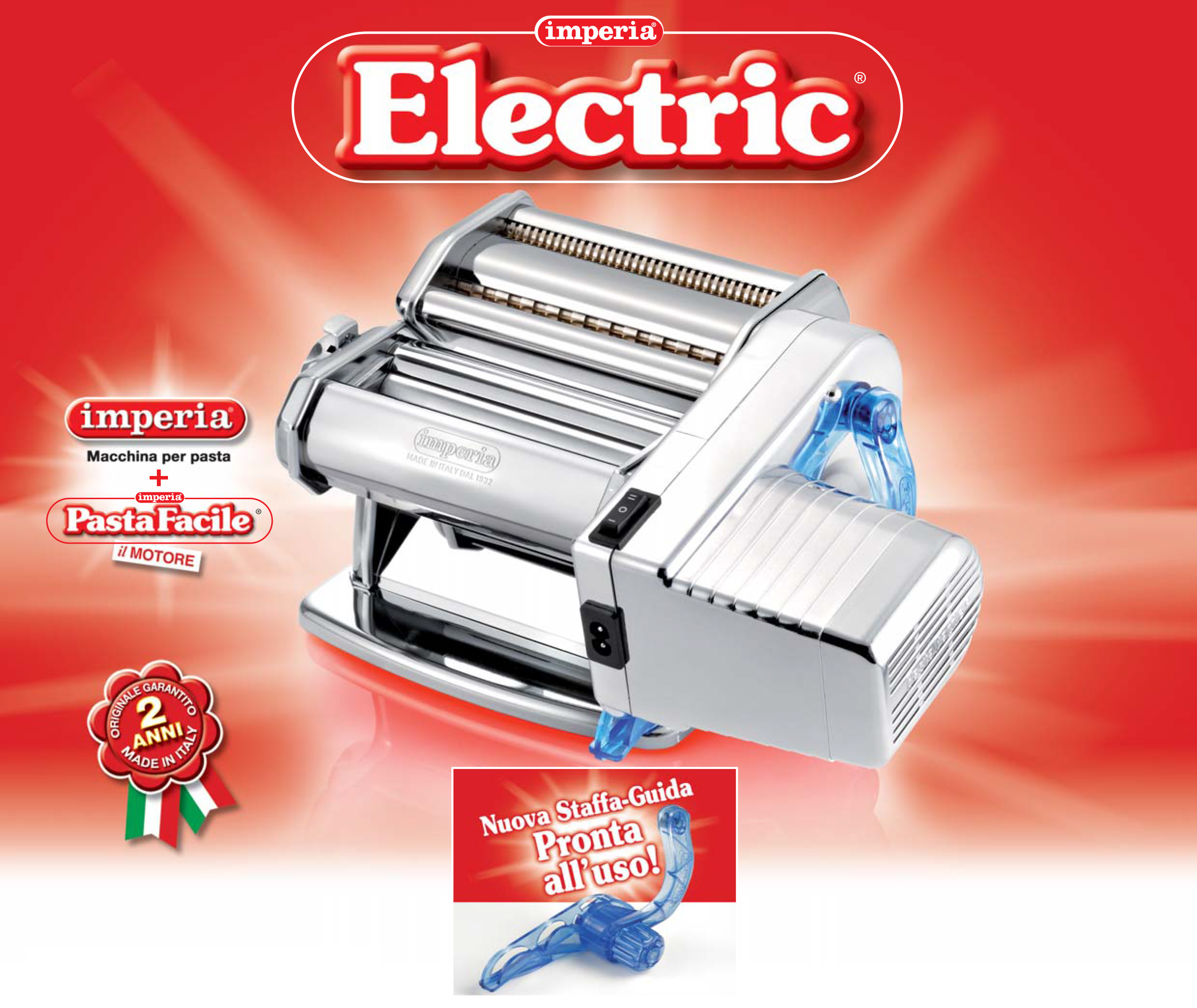 04. Mašina za testenine “Titania Electric”, valjci za Lasagne 150mm(Sfoglia), Tagliolini 2mm i Fettuccine 6,5mm “Imperia Titania+PastaFacile” – IMPERIA, Cena: 20.376 din. - Image 3
